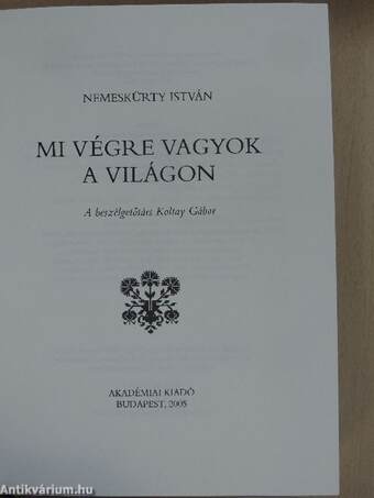 Mi végre vagyok a világon