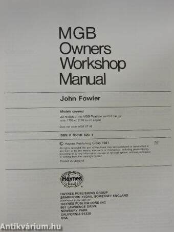 MGB Owners Workshop Manual