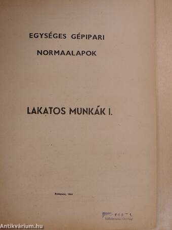 Lakatos munkák I.