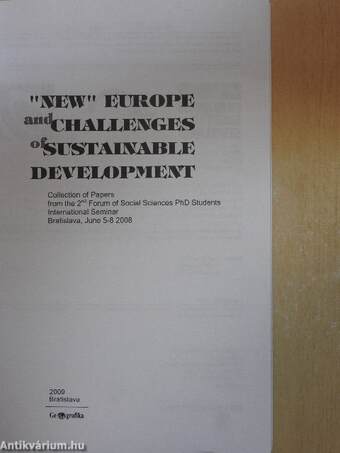 "New" Europe and Challenges of Sustainable Development