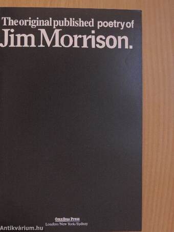 The original published poetry of Jim Morrison