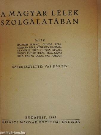 A magyar lélek szolgálatában