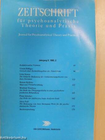 Zeitschrift für psychoanalytische Theorie und Praxis 2/1990.