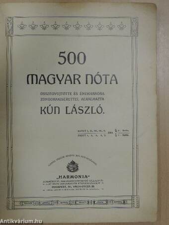 500 magyar nóta I.