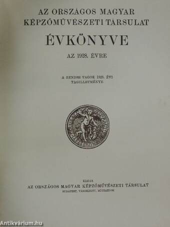 Az Országos Magyar Képzőművészeti Társulat Évkönyve az 1928. évre