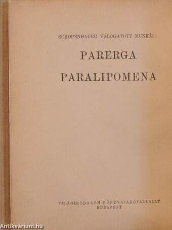 Parerga és Paralipomena I.