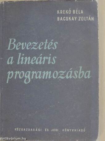 Bevezetés a lineáris programozásba