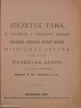 Idézetek Tára/Havi füzetek 1898. márczius 15.