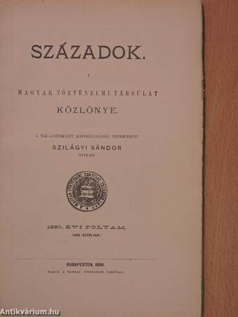 Századok 1890. deczember 15.