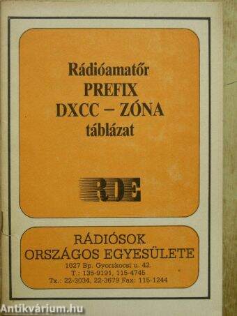 Rádióamatőr PREFIX - DXCC - ZÓNA táblázat