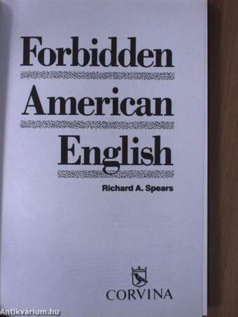 Forbidden American English