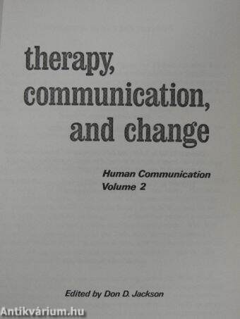 Therapy, communication, and change