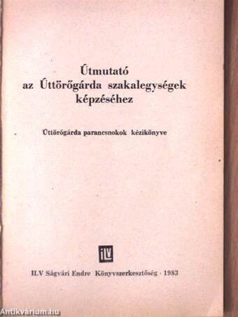 Útmutató az Úttörőgárda szakalegységek képzéséhez