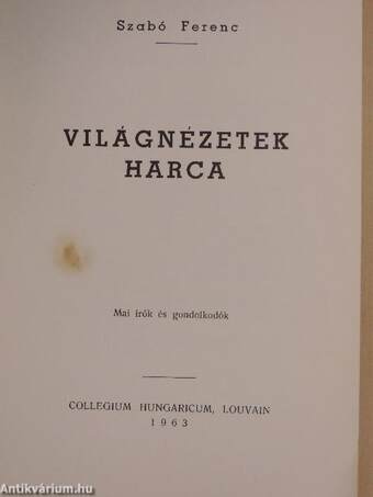 Világnézetek harca