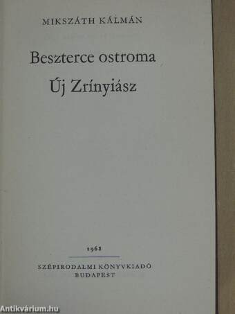 Beszterce ostroma/Új Zrínyiász