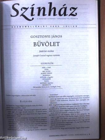Színház Drámamelléklet 2001. (nem teljes évfolyam)/2002. január-december