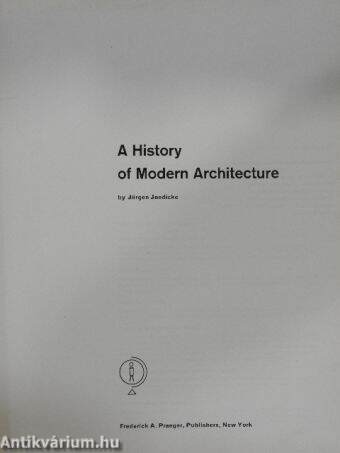 A History of Modern Architecture