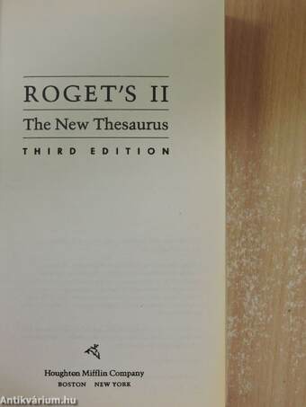 Roget's II: The New Thesaurus