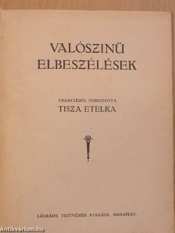 Valószinü elbeszélések