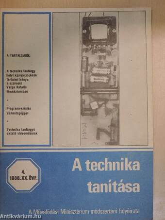 A technika tanítása 1988/4.