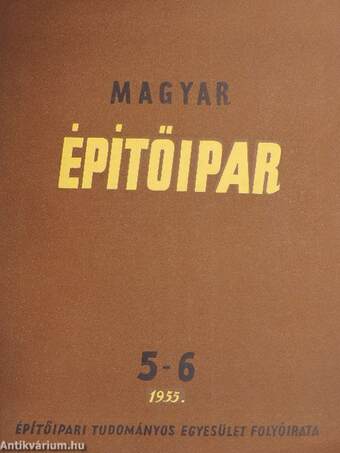 Magyar Építőipar 1955. május-június