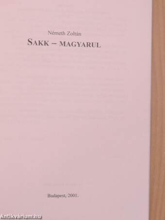 Sakk - magyarul