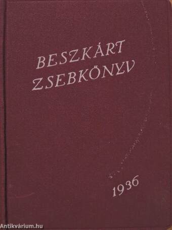 Beszkárt zsebkönyv az 1936. évre