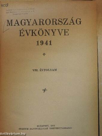 Magyarország Évkönyve 1941