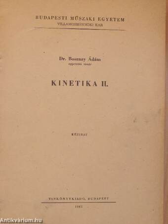 Kinetika II.