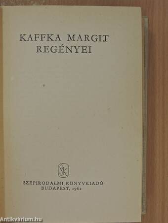 Kaffka Margit regényei I. (töredék)