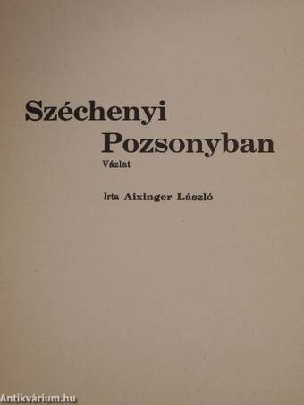 Széchenyi Pozsonyban