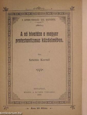 A nő hivatása a magyar protestantizmus küzdelmében