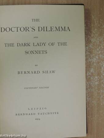 The Doctor's Dilemma/The Dark Lady of the Sonnets