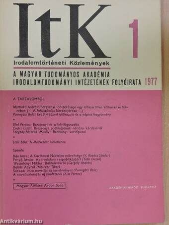 Irodalomtörténeti Közlemények 1977/1.