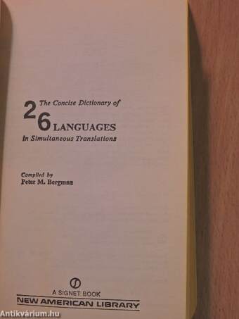 The Concise Dictionary of 26 Languages in Simultaneous Translations