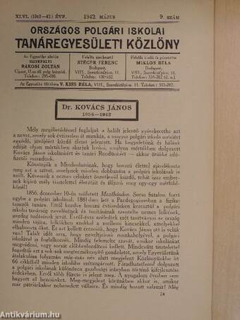 Országos Polgári Iskolai Tanáregyesületi Közlöny 1942. május