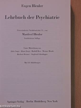 Lehrbuch der Psychiatrie