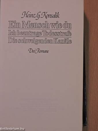 Ein Mensch wie du/Ich beantrage Todesstrafe/Die schweigenden Kanäle