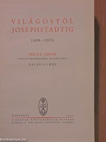 Világostól Josephstadtig 1849-1856