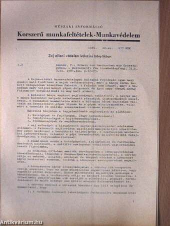 Korszerű munkafeltételek, munkavédelem 1984/22