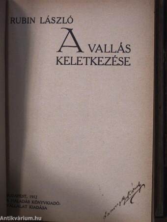 Világok keletkezése/A mai lélektan főbb irányai I-II./A vallás keletkezése/Az uj világszemlélet/Bevezető az élet kémiájába/Valóság és matematika