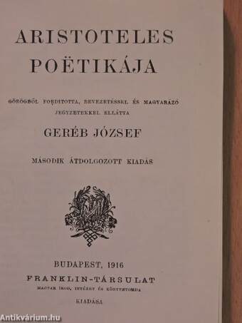 Aristoteles poetikája