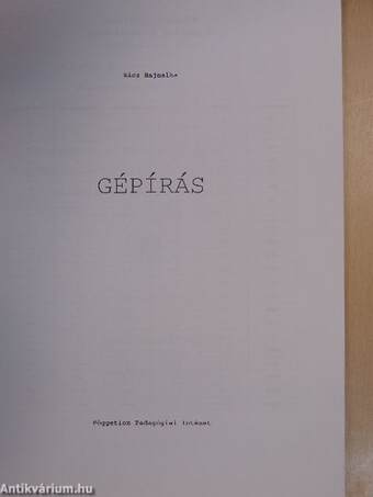 Gépírás