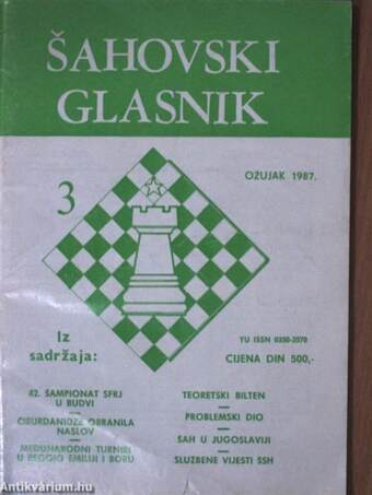 Sahovski glasnik 1987. március