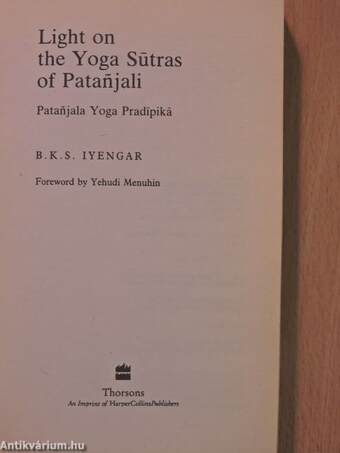 Light on the Yoga Sutras of Patanjali