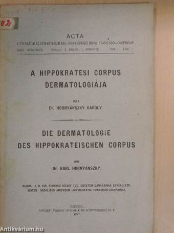 A hippokratesi corpus dermatologiája