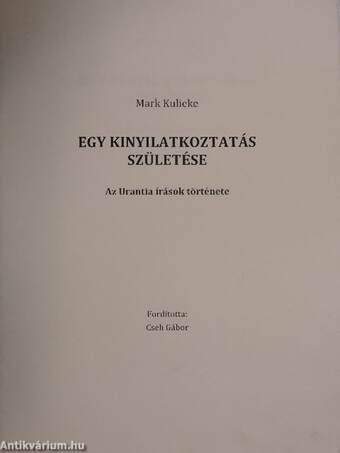 Egy kinyilatkoztatás születése