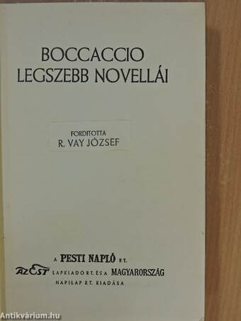 Boccaccio legszebb novellái