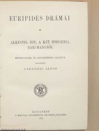 Euripides drámái