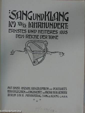 Sang und Klang im XIX/XX. Jahrhundert III. (rossz állapotú)